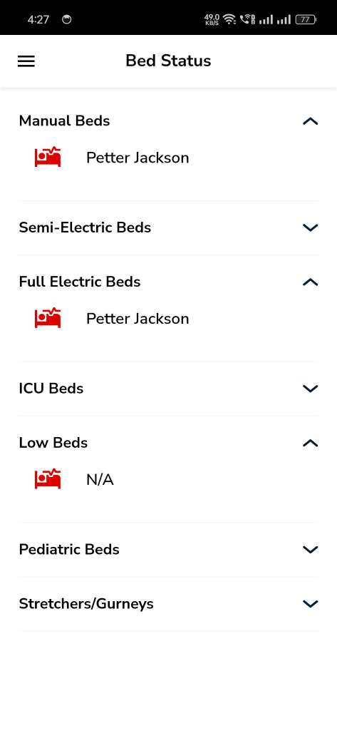 Hospital Management System — doctor app — Bad Status